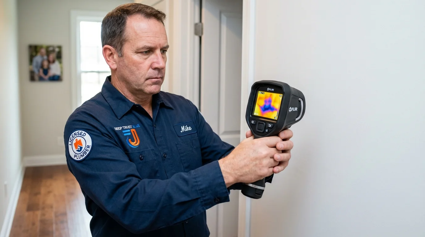 Thermal imaging leak detection by Johns Plumbing LLC in West Hurley